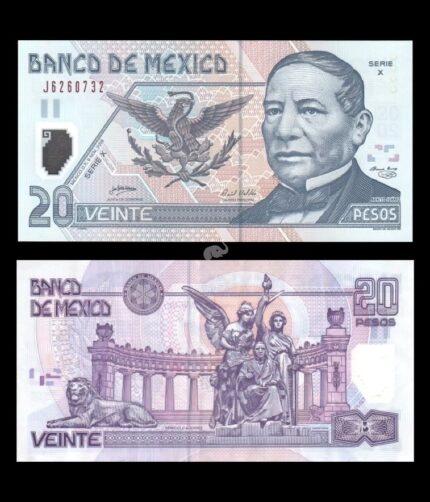 Mexico 20 Pesos 2005 P-116e X(2) UNC Polymer Bank Note