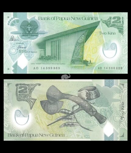 Papua New Guinea 2 Kina 2014 P-28d UNC Polymer Bank Note