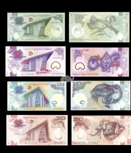 Papua New Guinea 2 - 20 Kina 2010 Commemorative Polymer set of 4 UNC