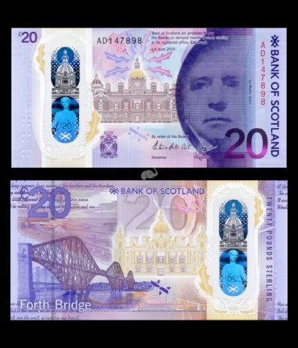 Scotland 20 Pounds Sterling 2019 P-W132 Polymer UNC Bank Note