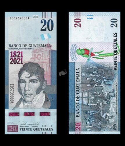 Guatemala 20 Quetzales 2020 P-W128 Commemorative UNC Bank Note