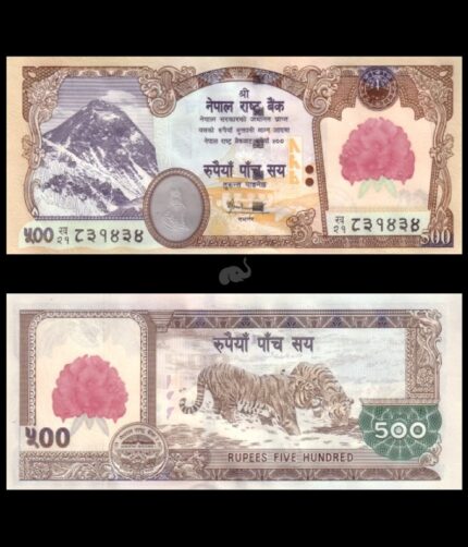 Nepal 500 Rupees 2007 P-65 with flowers UNC Bank Note