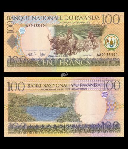Rwanda 100 Francs 2003 P-29a UNC Bank Note