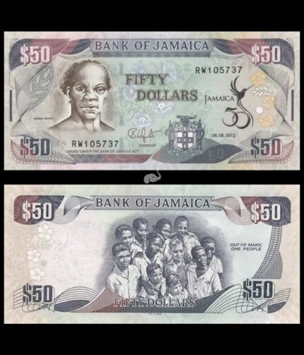 Jamaica 50 Dollars 2012 P-85 Commemorative UNC Bank Note