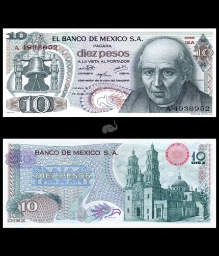 Mexico 10 Pesos 1975 P-63h(5) UNC