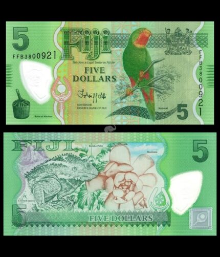 Fiji 5 Dollars 2023 P-115a(2) UNC Polymer