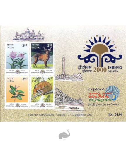 India 2000 Indepax Asiana International Miniature sheet stamp