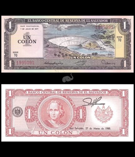 El Salvador 1 Colon 1977-79 P-125 UNC Bank Note