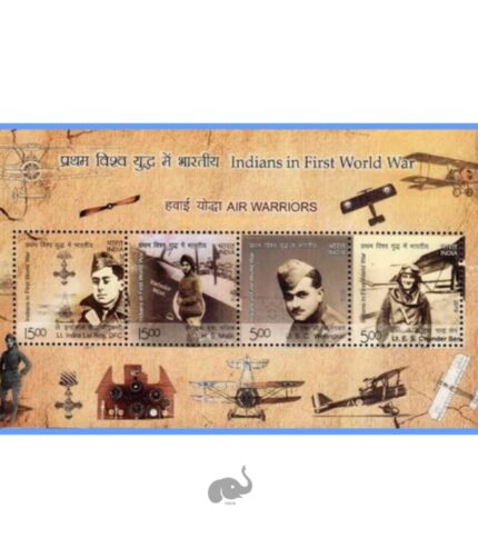 India 2019 Air warriors Indians in First World War Miniature sheet
