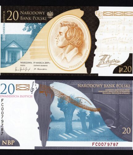 Poland 20 Zlotych 2009 P-181 UNC Commemorative Rare with Folder