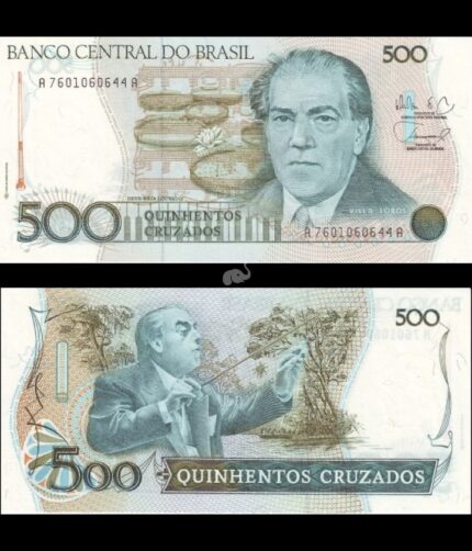 Brazil 500 Cruzados 1988 P-212d Commemorative UNC