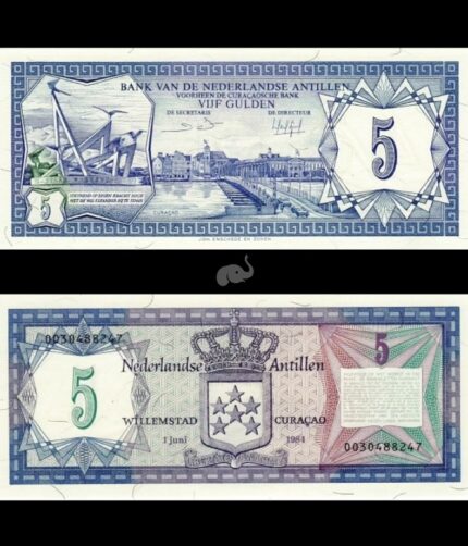 Netherlands Antilles 5 Gulden 1984 P-15b UNC