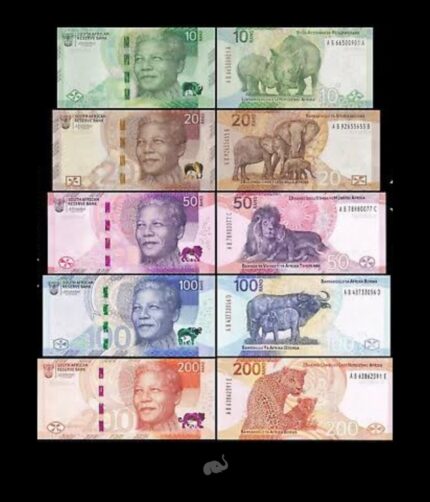South Africa 10 - 200 Rand 2023 Set of 5 UNC