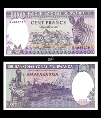 Rwanda 100 Cent Francs 1989 P-19 UNC