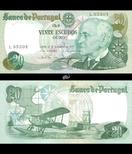 Portugal 20 Escudos 1978 P-176a(1) UNC