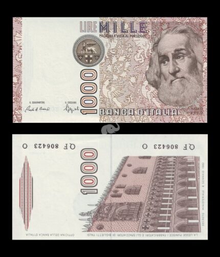Italy 1000 Lire 1982 P-109(2) UNC
