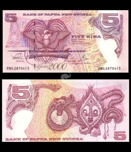 Papua New Guinea 5 Kina 2000 P-19 Commemorative Extreme Rare