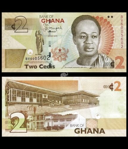 Ghana 2 Cedis 2015-17 P-37UNC