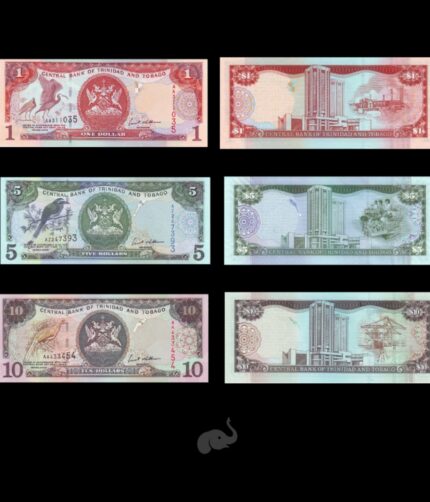 Trinidad & Tobago 1 - 10 Dollars 2002-06 UNC Set of 3