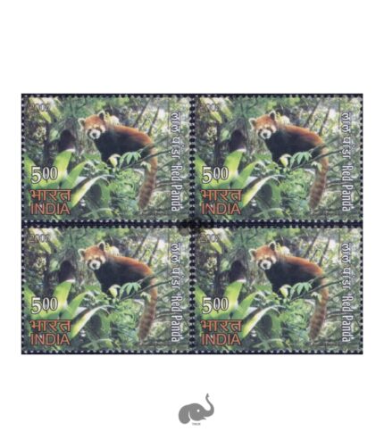 India 2009 Red panda Block of 4 stamps