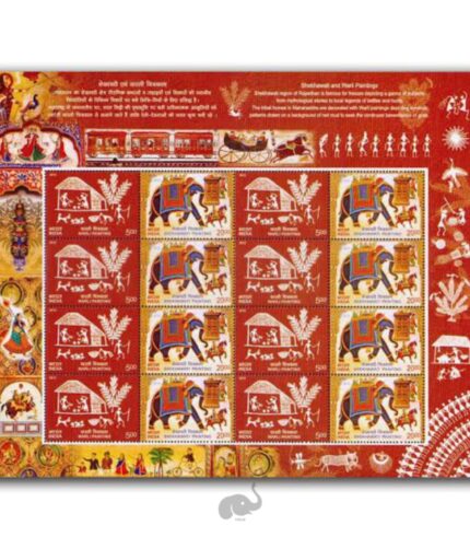 India MNH 2012 Shekhawati & Warli Paintings Ssheetlet