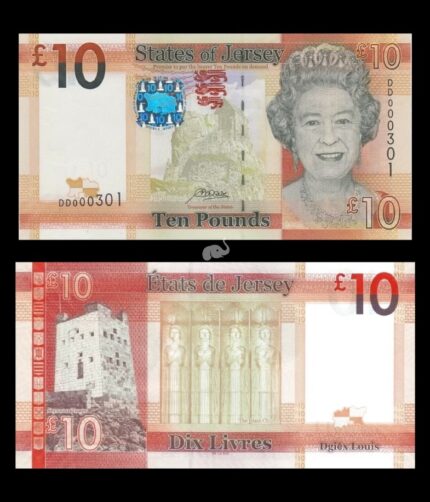 Jersey 10 Pounds 2010 P-34a(2) UNC Queen