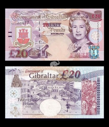 Gibraltar 20 Pounds Sterling 2004 Commemorative P-31a UNC Rare