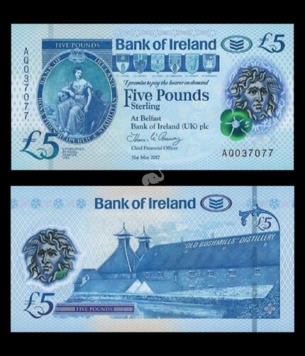 Northern Ireland 5 Pounds sterling 2017 P-W90 UNC Polymer