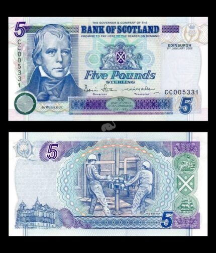 Scotland 5 Pounds 2006 P-119e UNC Commemorative