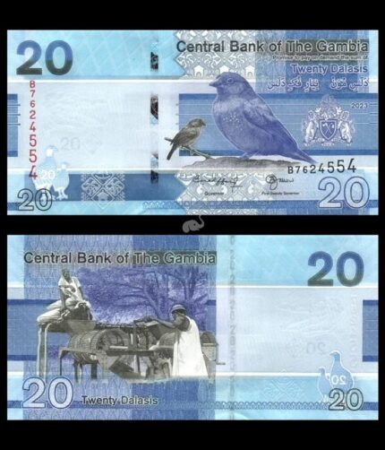 Gambia 20 Dalasis 2023 P-W39 New UNC