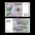 Congo Dem Republic 20 Centimes 1997 P-83 UNC stains