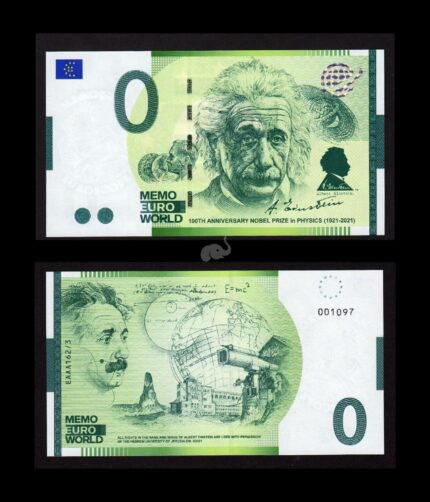 Israel Albert Einstein Memo Zero Euro 2022 with folder