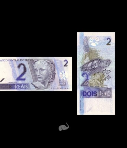 Brazil 2 Reais 2001-12 P-249 UNC Rare