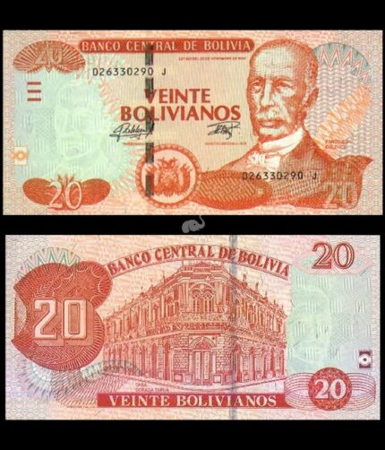 Bolivia 20 Bolivianos 1986 P-244a UNC