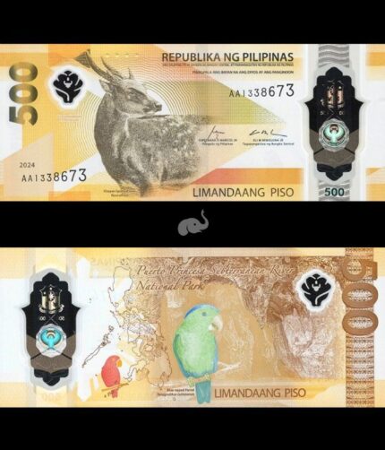 Philipines 500 Piso 2024 P-W240 Polymer UNC