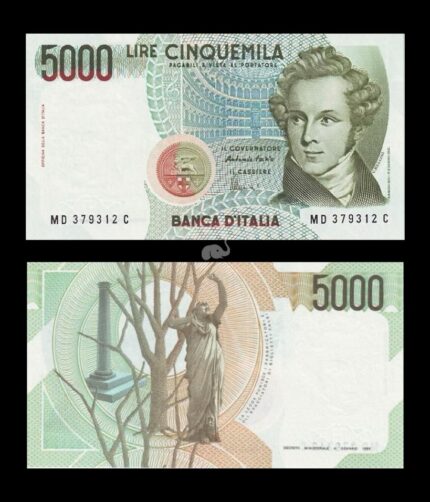 Italy 5000 Lire 1985 P-111c UNC Rare