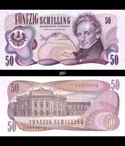 Austria 50 Schilling 1970 P-143 UNC Rare
