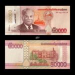 Laos 50,000 Kip 2020 P-W42 UNC Bank Note