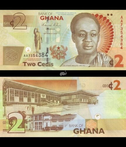 Ghana 2 Cedis 2010 P-37A Commemorative UNC