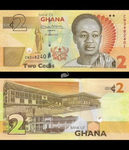 Ghana 2 Cedis 2017 P-37Ae UNC