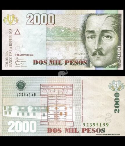 Colombia 2000 Mil Pesos 2012 P-457 UNC
