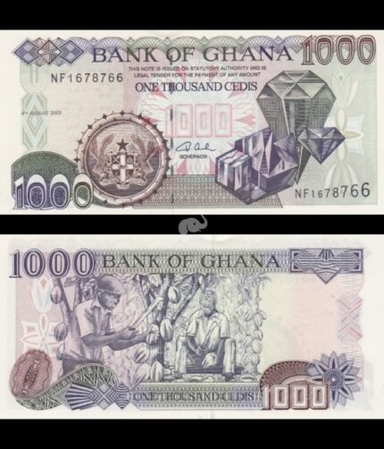 Ghana 1000 Cedis 2002 P-32i UNC