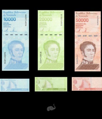 Venezuela 10,000-50,000 Bolivares 2019 Set of 3 UNC