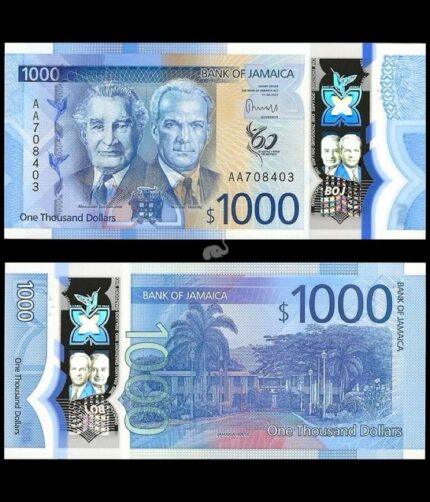 Jamaica 1000 Polymer 2022 P-W99 Commemorative Polymer UNC