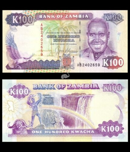 Zambia 100 Kwacha 1991 P-34a UNC