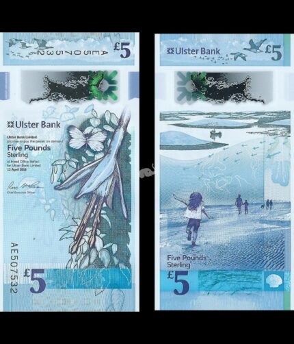 Northern Ireland 5 Pounds 2018 UNC Ulster Polymer P-W343