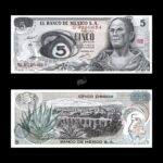 Mexico 50 Cinco pesos 1971 P-62b(2) UNC