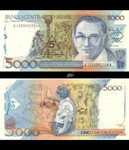 Brazil 5000 Cruzados novos 1989 P-217a UNC