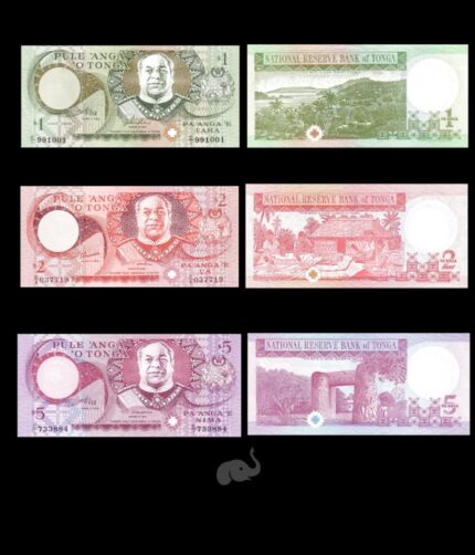Tonga 1, 2 5 Pa’anga 1995 Set of 3 UNC
