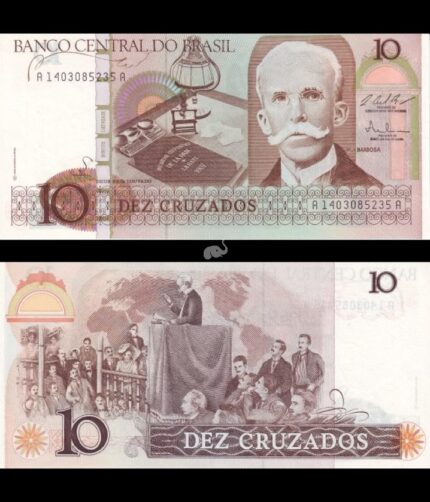 Brazil 10 Cruzados 1987 P-209b UNC